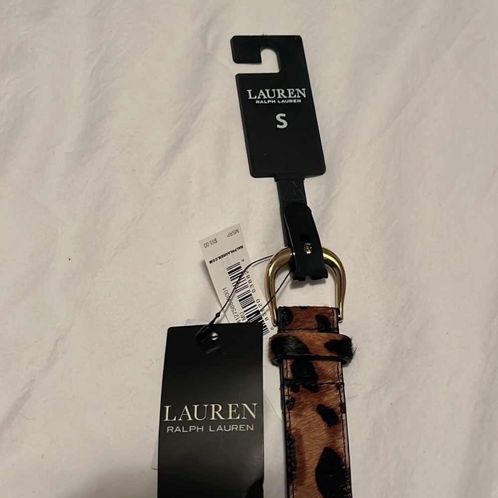 Lauren Ralph Lauren women's belt. Real fur collar Dyed shearling lamb. 100% lea. - Picture 5 of 13